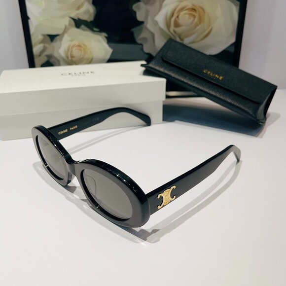 Celine Triomphe 01 Oval Sunglasses - Picture 1 of 6
